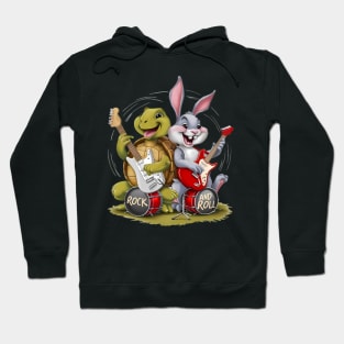 Tortoise and the Hare Rock And Roll Hoodie